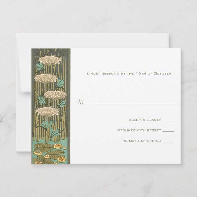 Tarjeta de respuesta de Lilypad de Dragonfly Art N (Anverso)