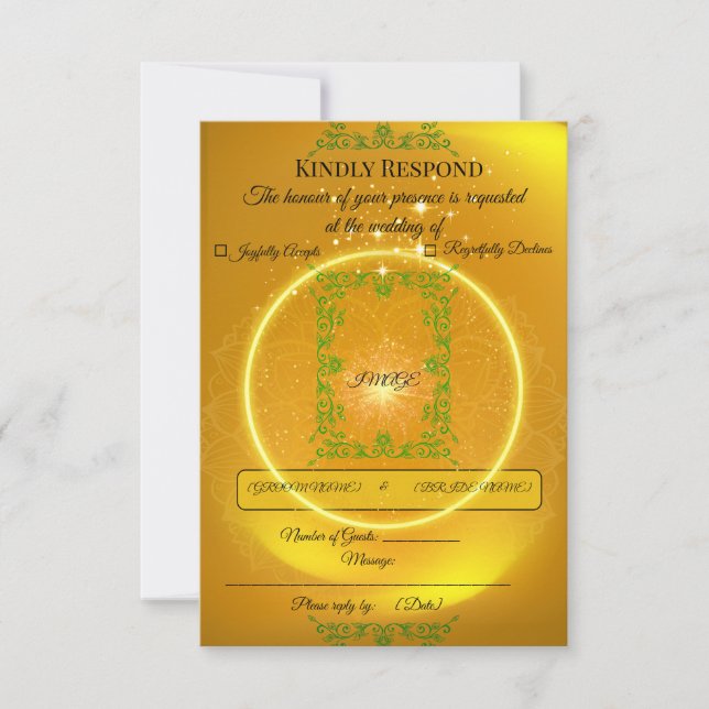 | Tarjeta de respuesta de lujo moderna (Anverso)