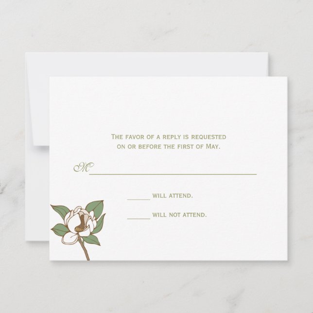 Tarjeta de respuesta de Magnolia (Anverso)