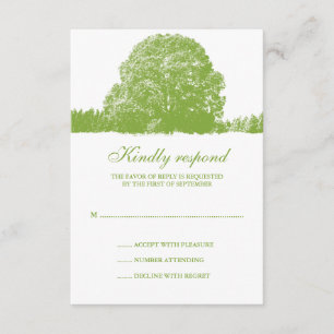 Tarjeta de respuesta de matrimonio de otoño de rob