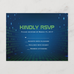 Tarjeta de respuesta de Mitzvah del bar de juegos 