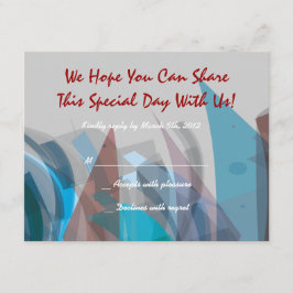 Tarjeta de respuesta de Mitzvah STAR Bar TRANSPARE