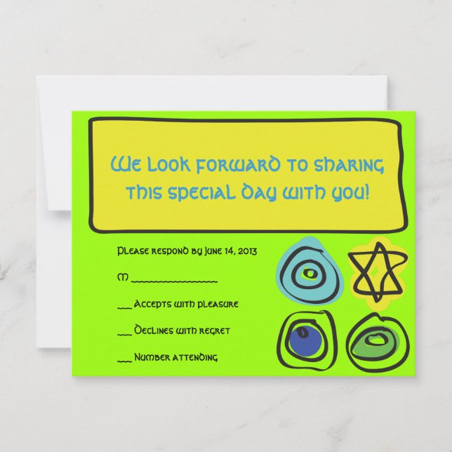 Tarjeta de respuesta de NEON CIRCLES y SQUARE Bar  (Anverso)