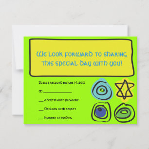 Tarjeta de respuesta de NEON CIRCLES y SQUARE Bar