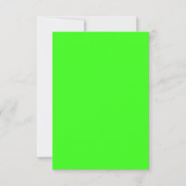 Tarjeta de respuesta de Neon Green Personalizado