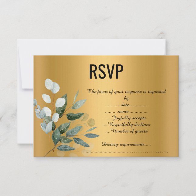 TARJETA DE RESPUESTA DE ORO DE SAGE BRANCH (Anverso)