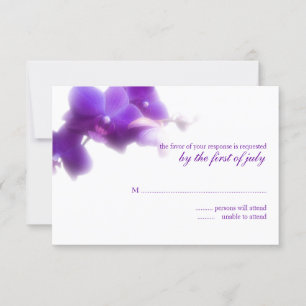 Tarjeta de respuesta de orquídea púrpura