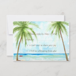 Tarjeta de respuesta de palmera