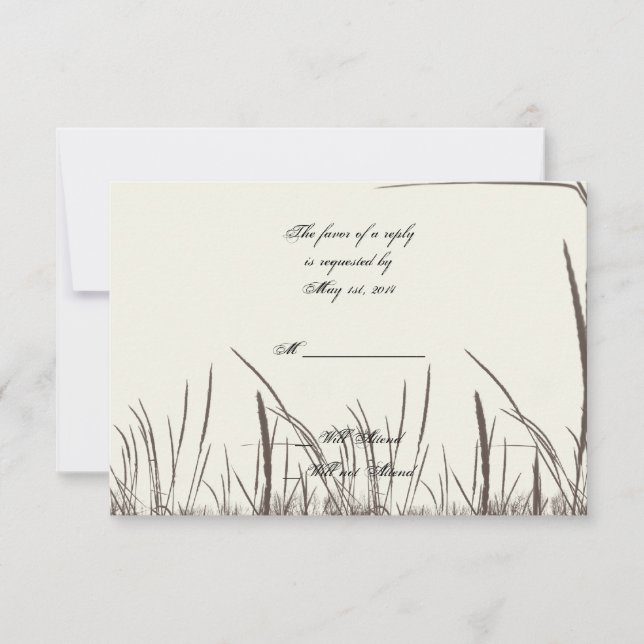 Tarjeta de respuesta de pastizales rurales rusos (Anverso)