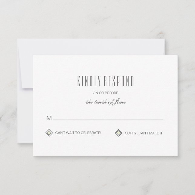 Tarjeta de respuesta de patrón de mosaico moderno (Anverso)