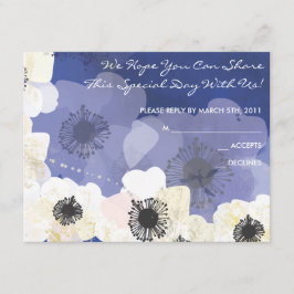 TARJETA DE RESPUESTA DE Peacock & Anemone Flowers 