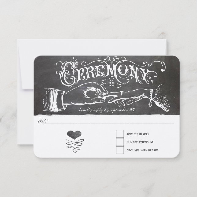 Tarjeta de Respuesta de Pizarra de Ceremonia (Anverso)