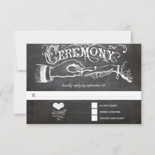 Tarjeta de respuesta de pizarra de ceremonias