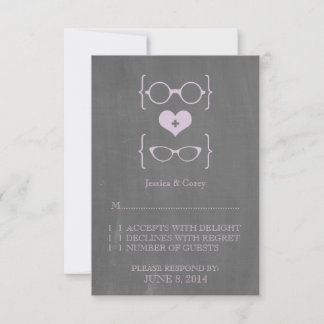 Tarjeta de respuesta de pizarra de gafas puras