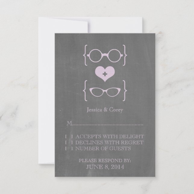Tarjeta de respuesta de pizarra de gafas puras (Anverso)