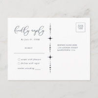 Tarjeta de respuesta de postal de sol y luna celes