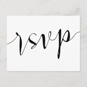 Tarjeta de respuesta de postales RSVP rusa