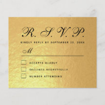 Tarjeta de respuesta de presupuesto de boda con la