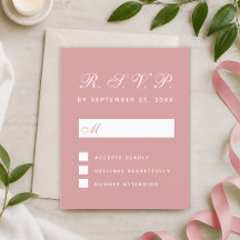 Tarjeta de respuesta de presupuesto RSVP Dusty Ros