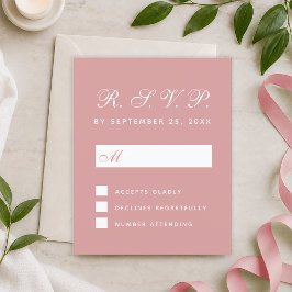 Tarjeta de respuesta de presupuesto RSVP Dusty Ros