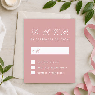 Tarjeta de respuesta de presupuesto RSVP Dusty Ros