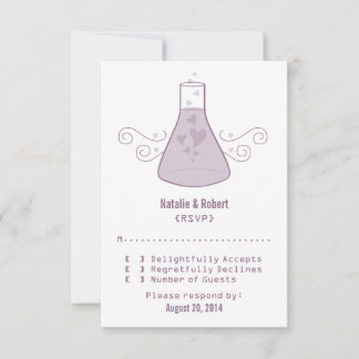 Tarjeta de respuesta de química de dulce morado