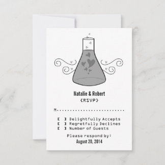 Tarjeta de respuesta de química gris dulce