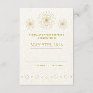 Tarjeta de respuesta de ráfaga geométrica moderna