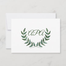 Tarjeta de respuesta de ramas verdes