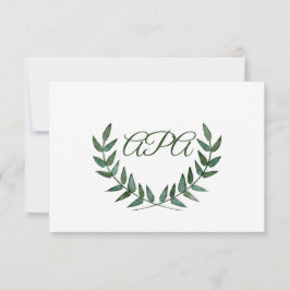 Tarjeta de respuesta de ramas verdes