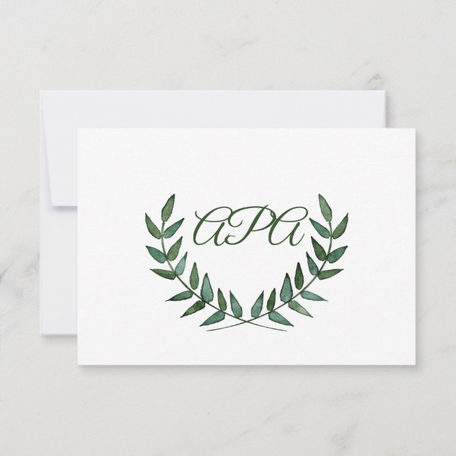 Tarjeta de respuesta de ramas verdes (Reverso)