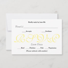 Tarjeta de respuesta de recepción de RSVP - Fondo 