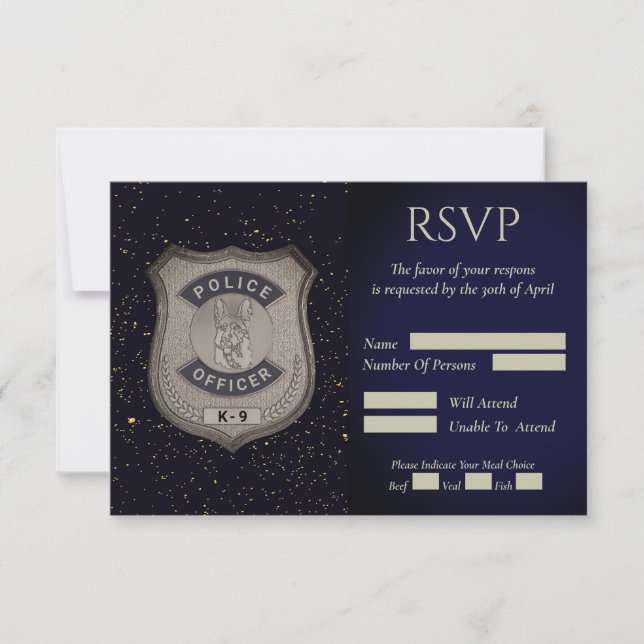 Tarjeta de respuesta de retiro de agente K9 (Anverso)