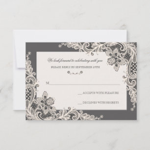 Tarjeta de respuesta de romance Chalkboard