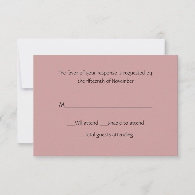 Tarjeta de respuesta de Rosa con todos los fines (Anverso)