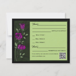 Tarjeta de respuesta de rosas góticas