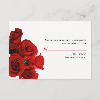 Tarjeta de respuesta de Rosas perfectos