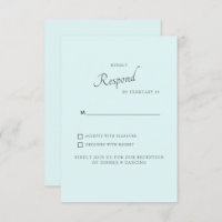 Tarjeta de respuesta de RSVP de boda con fondo de 