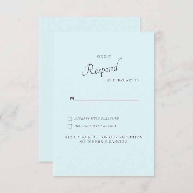 Tarjeta de respuesta de RSVP de boda con fondo de  (Anverso / Reverso)