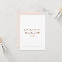 Tarjeta de respuesta de RSVP de boda de declaració