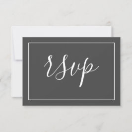 Tarjeta de respuesta de RSVP de boda de elegancia 