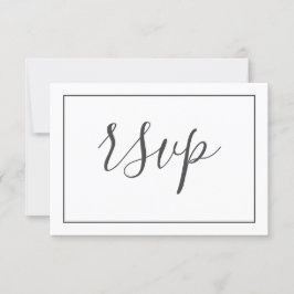 Tarjeta de respuesta de RSVP de boda de elegancia 