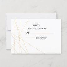 Tarjeta de respuesta de RSVP de boda de línea de o