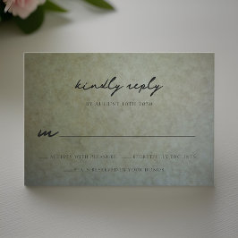 Tarjeta de respuesta de RSVP de boda de oro de sab