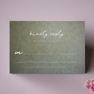 Tarjeta de respuesta de RSVP de boda de oro de sal