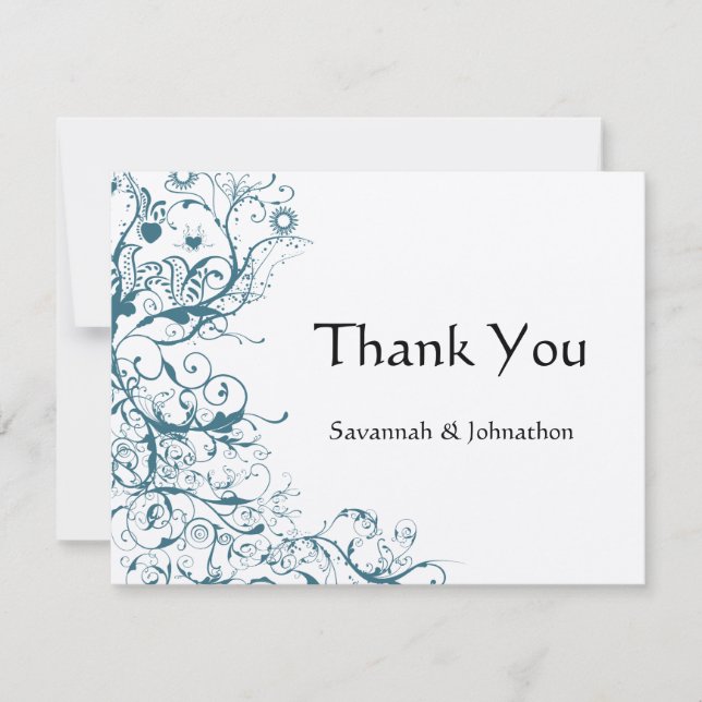 Tarjeta de respuesta de RSVP de boda de pájaros y  (Anverso)