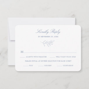 Tarjeta de respuesta de RSVP de boda Minimal Laure
