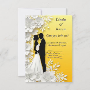 Tarjeta de respuesta de RSVP de boda Tarjeta de re
