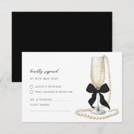 Tarjeta de respuesta de RSVP de ducha nupcial con 