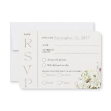 Tarjeta de respuesta de RSVP de Flor Silvestre